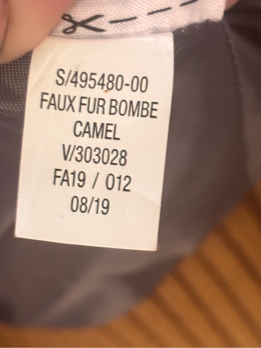 Banana Republic Faux Fur Bomber Jacket Camel SZ Medium petite - Picture 12 of 12